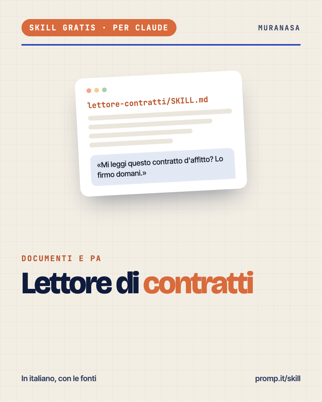 Lettore di contratti, la skill gratis per Claude